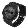 SANDA 6033 Black SANDA 6033 Digital Dual Time Quartz Analog Sports Casual Water Proof Men Women Unisex Watch