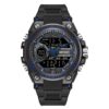 SANDA 6092 Black Blue SANDA 6092 Digital Quartz Analog Dual Watch Military Sports Water Proof Watch for Men