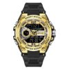 SANDA 6092 Black Gold SANDA 6092 Digital Quartz Analog Dual Watch Military Sports Water Proof Watch for Men