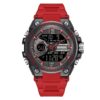 SANDA 6092 Black Red SANDA 6092 Digital Quartz Analog Dual Watch Military Sports Water Proof Watch for Men