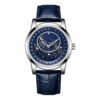 SANDA 7001 Analog Quartz Automatic Mechanical Luxury Casual Genuine Leather Strap Men's Watch