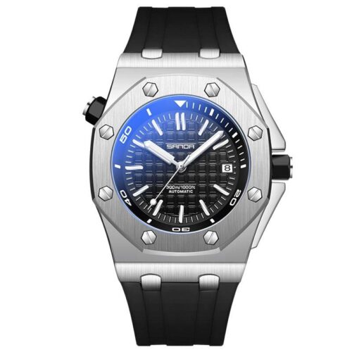 SANDA 7031 Black SANDA 7031 Analog Quartz Automatic Mechanical 30M Waterproof Casual Luxury Men's Watch