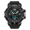 SANDA 742 Black SANDA 742 Digital Outdoors Sports Military 3 Bar Water Resistant Watch for Men