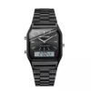 SANDA 747 Black SANDA 747 Digital Quartz Analog Dual Time Casual Classic Square Face Water Proof Men's Watch