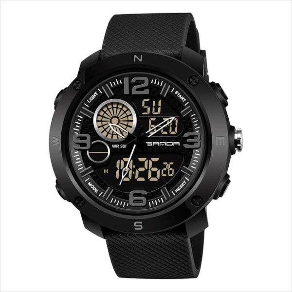 SANDA 762 Quartz Analog Dual Time Casual Sports Water Proof Watch for Men
