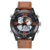 SANDA 772 Orange SANDA 772 Dual Time Quartz Analog Digital Business Casual Men's Watch