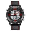 SANDA 772 Red SANDA 772 Dual Time Quartz Analog Digital Business Casual Men's Watch
