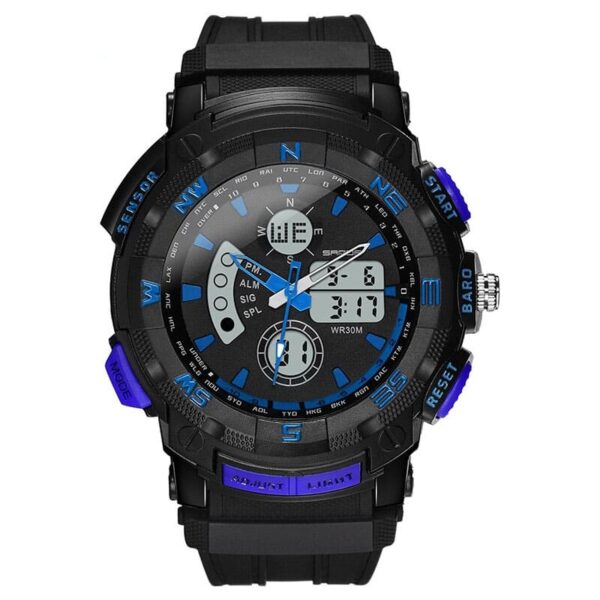 SANDA 775 Casual Analog Digital Quartz Dual Time Watch for Men