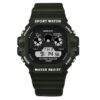 SANDA 777 army green SANDA 777 Digital Sports Resin Strap Water Proof Watch for Men