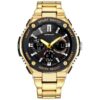 SANDA 783 Gold SANDA 783 Quartz Digital Dual Time Casual Business Watch for Men