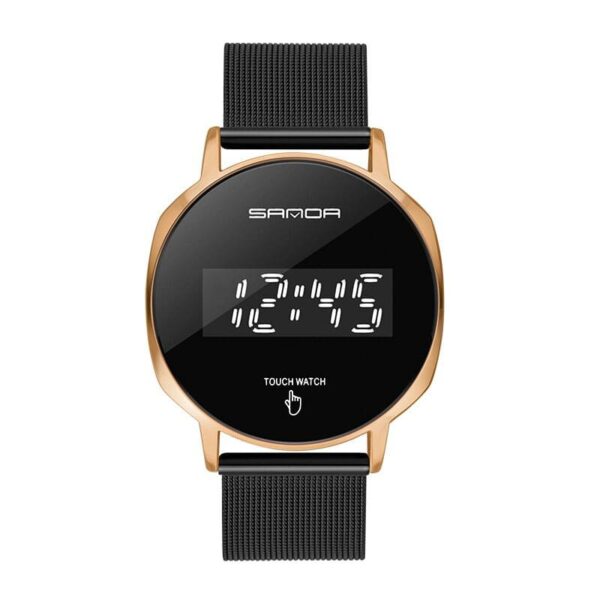 SANDA 8004 Black Rose Gold SANDA 8004 Touch Screen LED Digital Water Proof Men's Watch