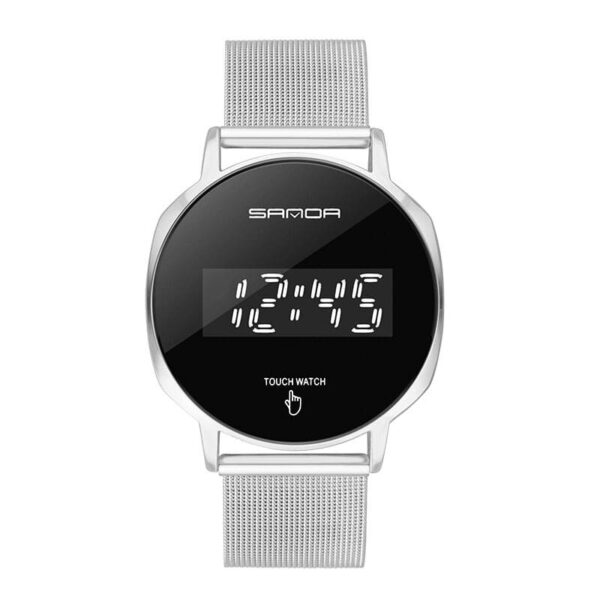 SANDA 8004 Silver SANDA 8004 Touch Screen LED Digital Water Proof Men's Watch