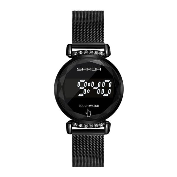 SANDA 8007 Black SANDA 8007 Digital Touch Screen Fashion Casual Watch for Women