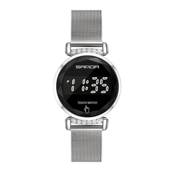 SANDA 8007 Silver SANDA 8007 Digital Touch Screen Fashion Casual Watch for Women