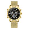 SANDA 803 Gold SANDA 803 Quartz Analog Digital Dual Time 5 ATM Water Proof Watch for Men