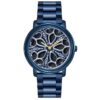 SANDA P1105 Steel Blue SANDA P1105 Creative Rotating Wheel Dial Quartz Analog Men's Watch