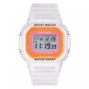 sanda 2113 white SANDA 2113 Digital Unisex Sport Square Face Water Proof Watch for Boy Girl Kids