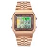 sanda 500 rose gold SANDA 500 Classic Square Face Digital Casual Water Proof Watch for Men