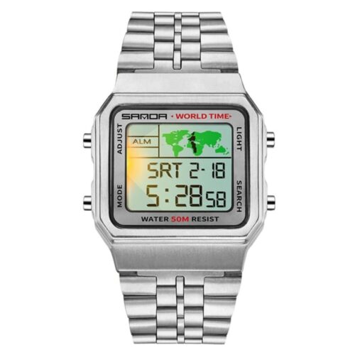SANDA 500 Classic Square Face Digital Casual Water Proof Watch for Men