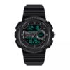 sanda 6073 black SANDA 6073 Digital Analog Quartz Dual Time Sports Casual Water Proof Watch for Women
