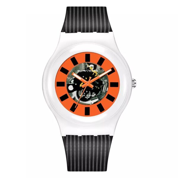SANDA 3207 Black White SANDA 3207 Simple Minimal Quartz Analog Ladies Girls Elegant Water Proof Watch for Women