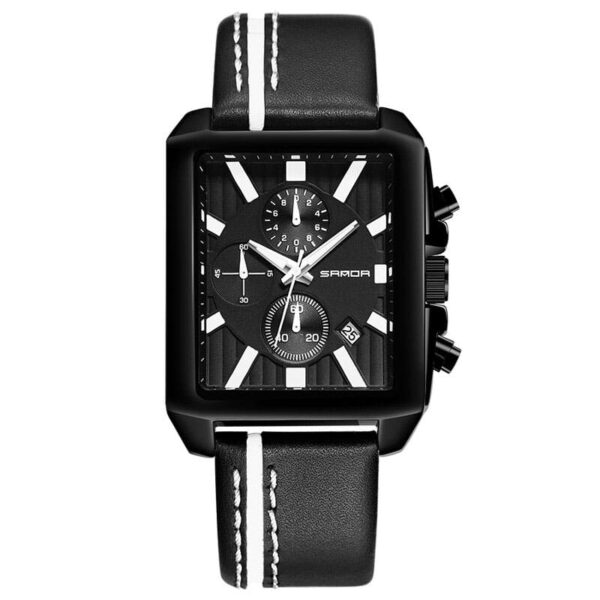 SANDA 5003 Quartz Analog Casual Luxury Business Leather Strap Men's Watch