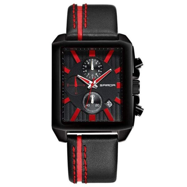 SANDA 5003 Quartz Analog Casual Luxury Business Leather Strap Men's Watch