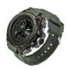 SANDA 739 Army Green SANDA 739 Dual Time Digital Analog Quartz Casual Business Men's Watch