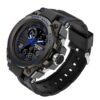 SANDA 739 Black Blue SANDA 739 Dual Time Digital Analog Quartz Casual Business Men's Watch
