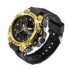 SANDA 739 Gold SANDA 739 Dual Time Digital Analog Quartz Casual Business Men's Watch