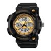 SANDA 766 Gold SANDA 766 Dual Time Quartz Digital Casual Men's Watch