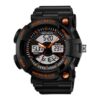 SANDA 766 Orange SANDA 766 Dual Time Quartz Digital Casual Men's Watch