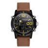 SANDA 773 Yellow SANDA 773 Quartz Dual Time Digital Analog Casual Men's Watch