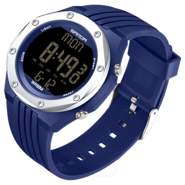 SANDA 6093 Blue SANDA 6093 Digital 5 ATM Water Proof Sports Military Casual Men's Watch