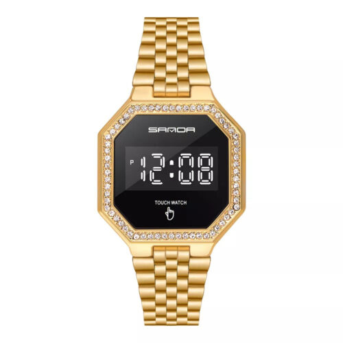 SANDA 8005 Fashion Casual LED Touch Digital Minimal Square Women's Watch