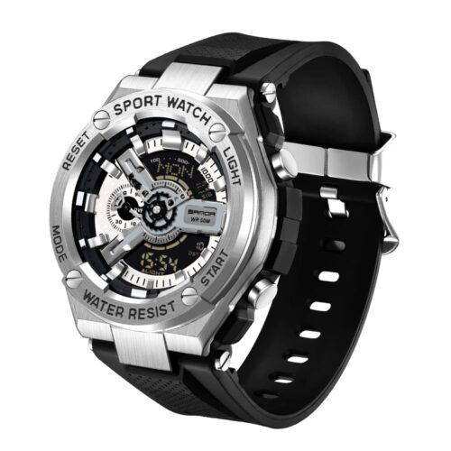 SANDA 3170 Casual Sports Dual Display Water Resistant Men's Watch